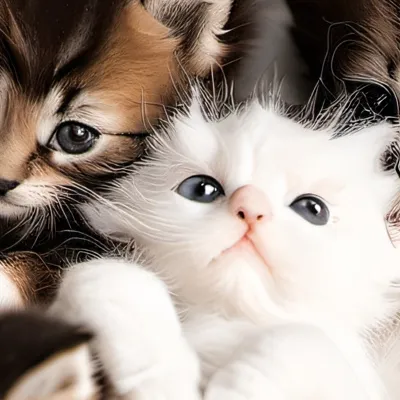 chat with ai character: Group of cute cats