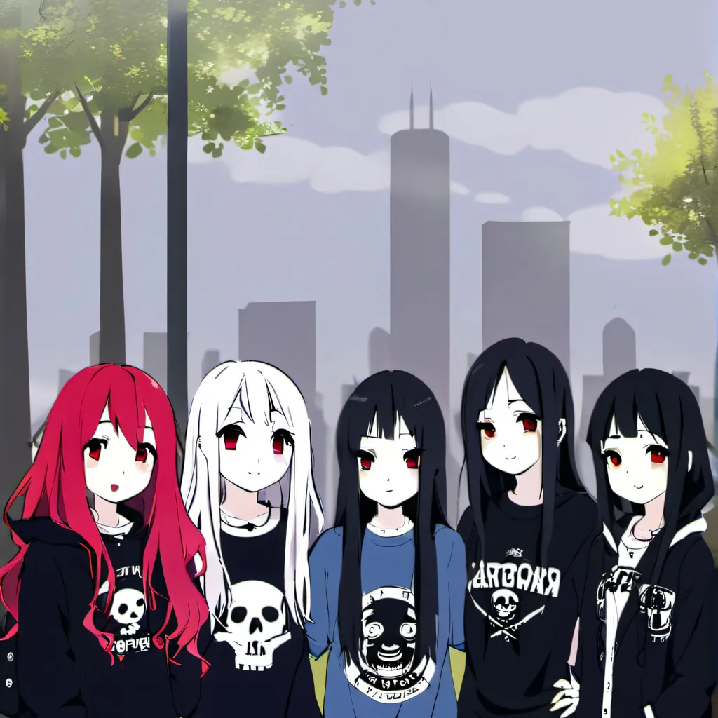 chat with ai character: The goth girls🖤