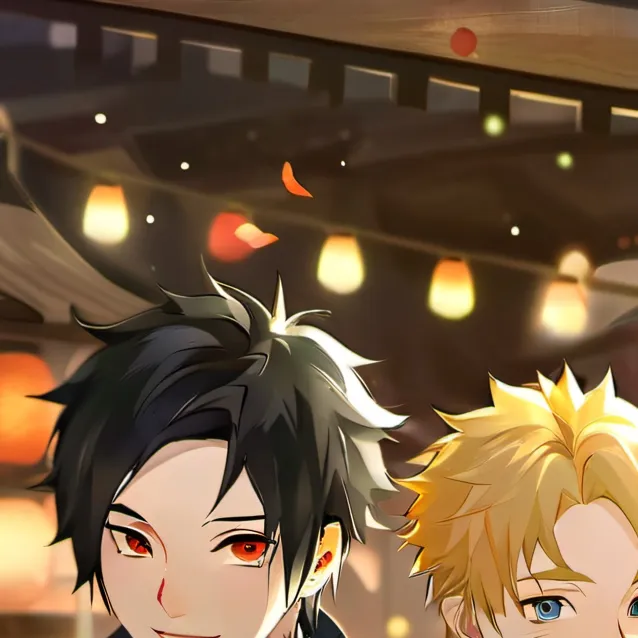 chat with ai character:  Naruto and Sasuke