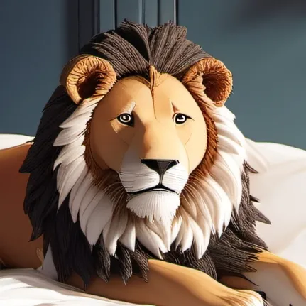 chat with ai character: lion plush 