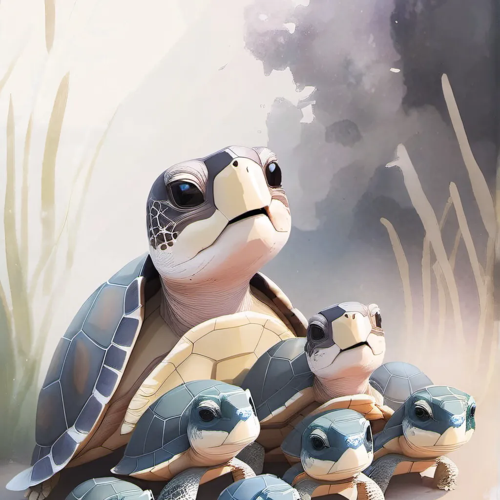 chat with ai character: Baby turtles