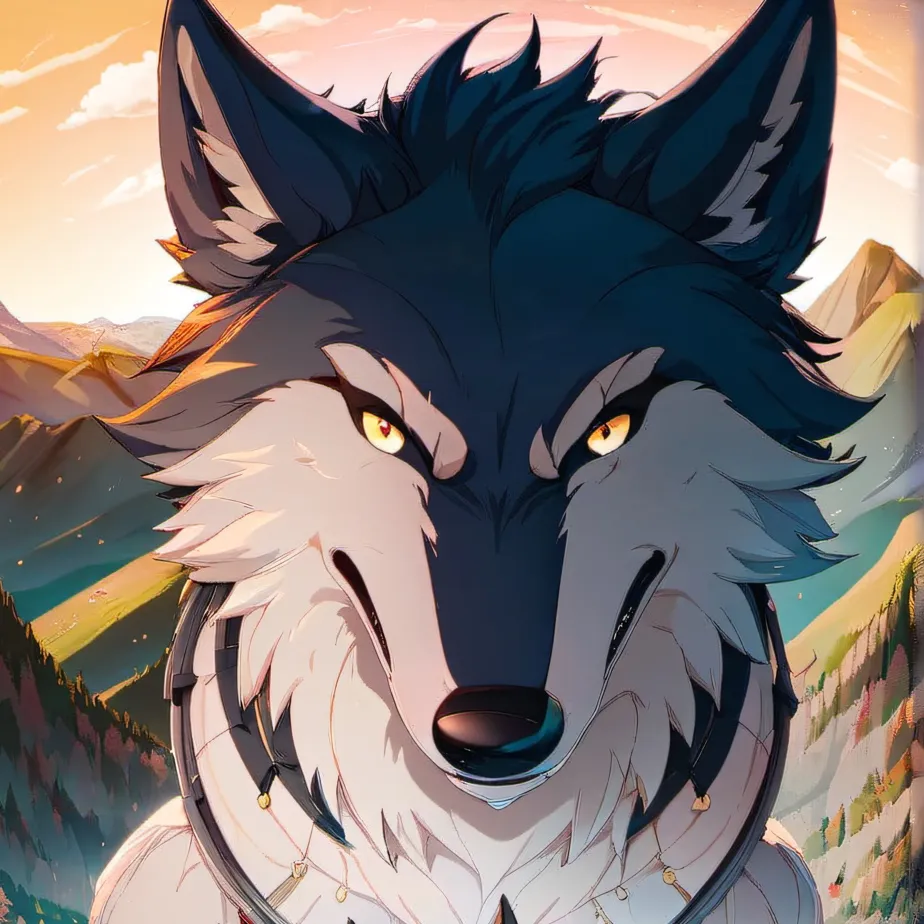 chat with ai character: White dark wolf