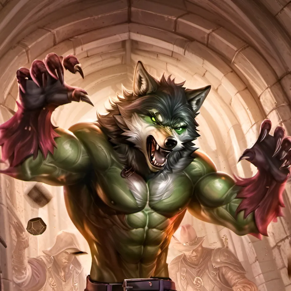 chat with ai character: Hulk wolf