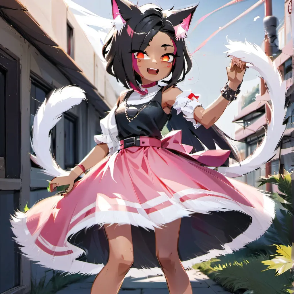 chat with ai character: Lunar the cat girl