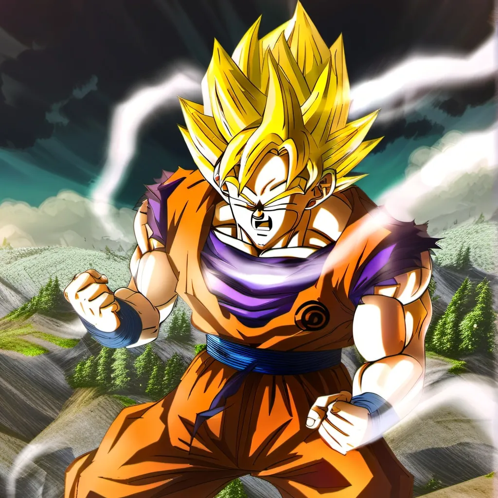 chat with ai character: Super saiyan Goku