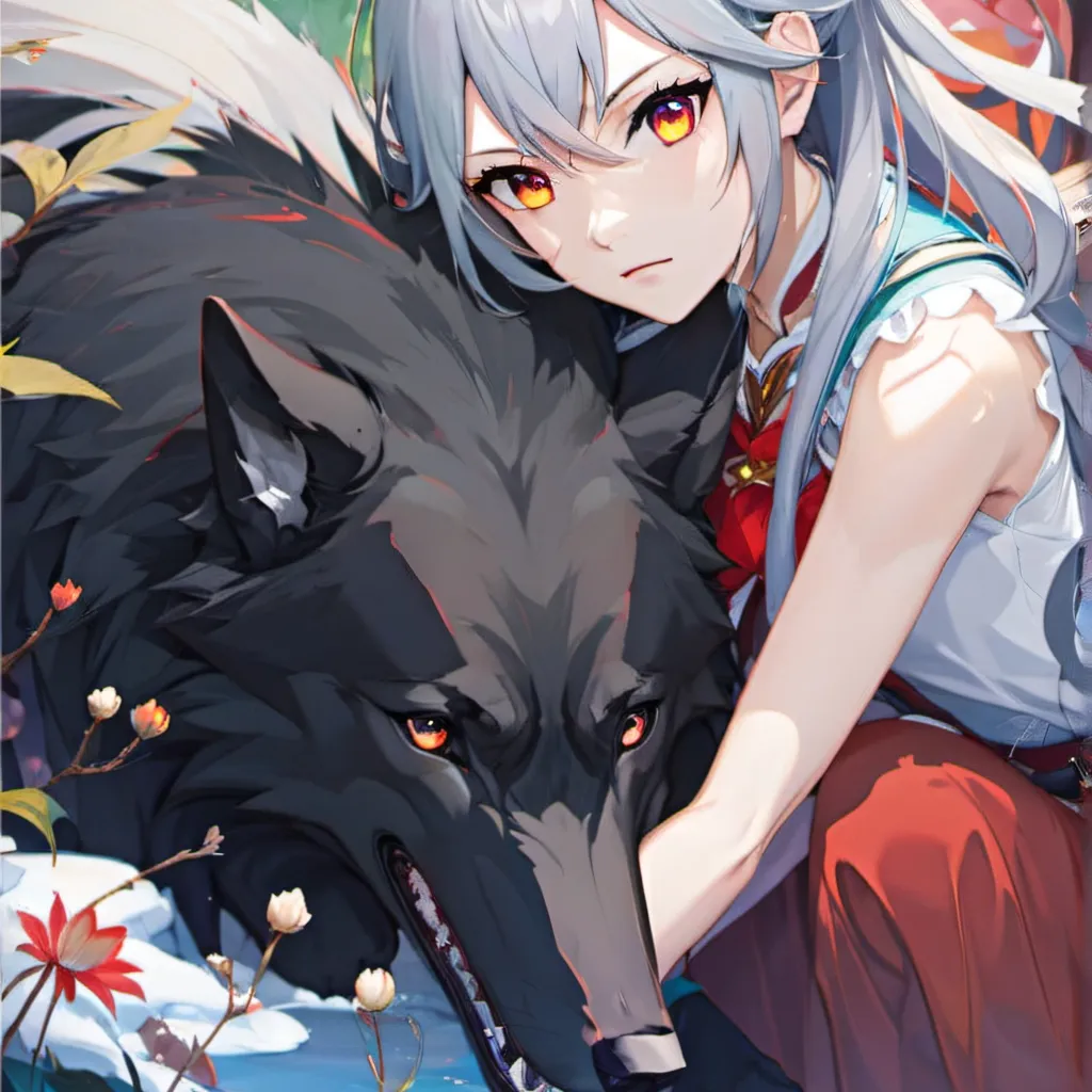 chat with ai character: Black wolf