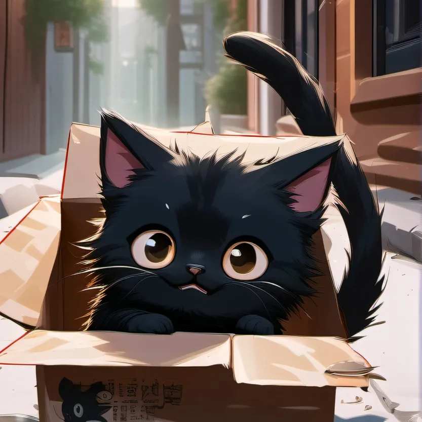 chat with ai character: scared boba cat 