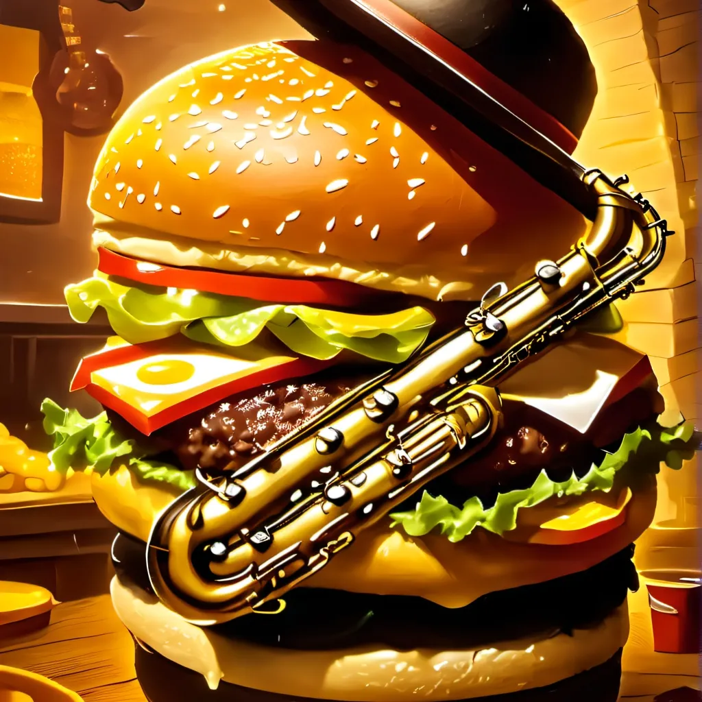 chat with ai character: musical burger 