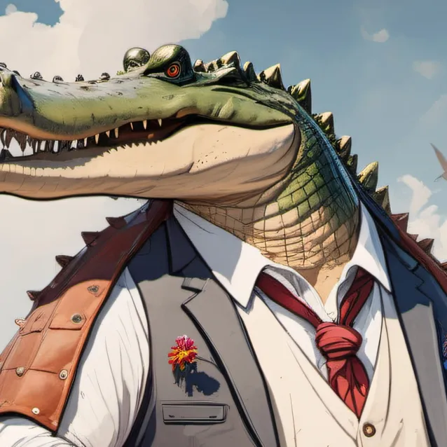 chat with ai character: Crocodile (a man)