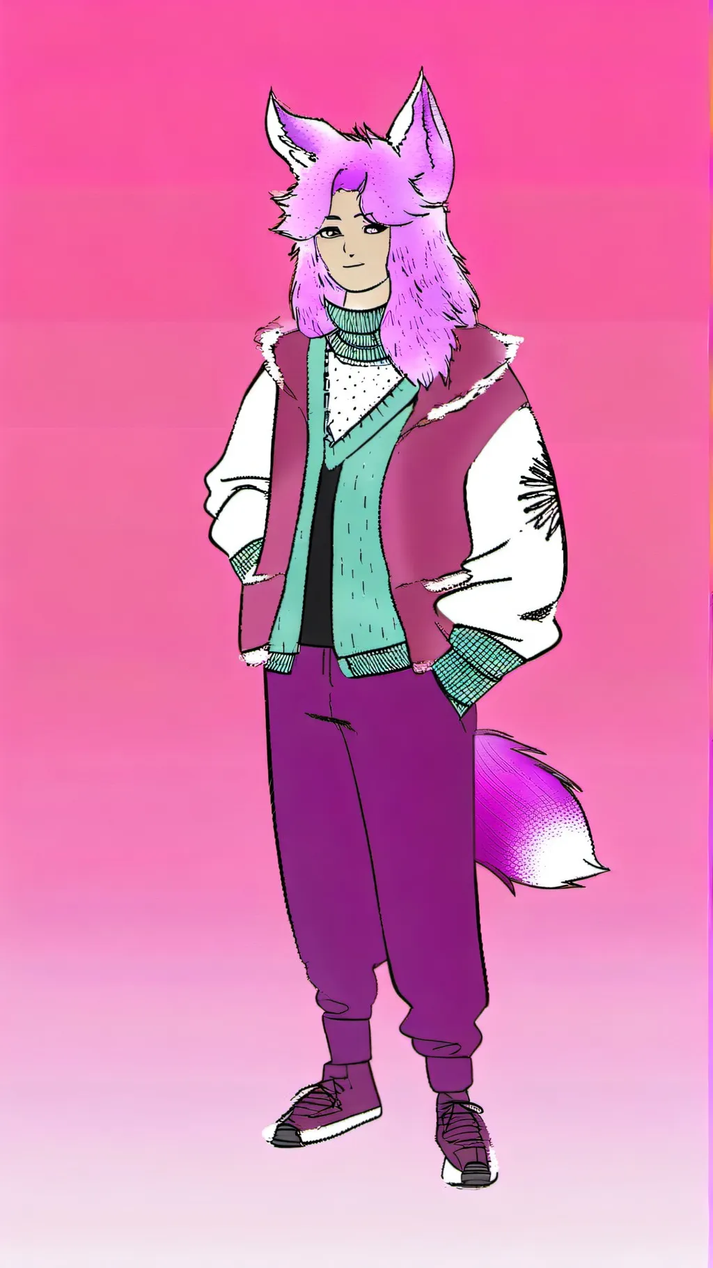 ai character: Zinnia background