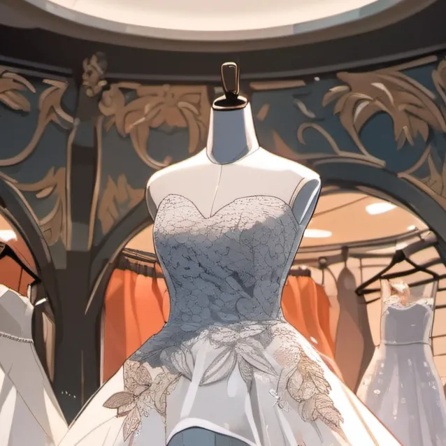 chat with ai character: wedding dress 