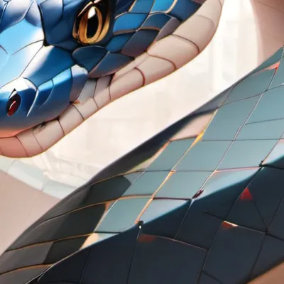 chat with ai character: Blue snake