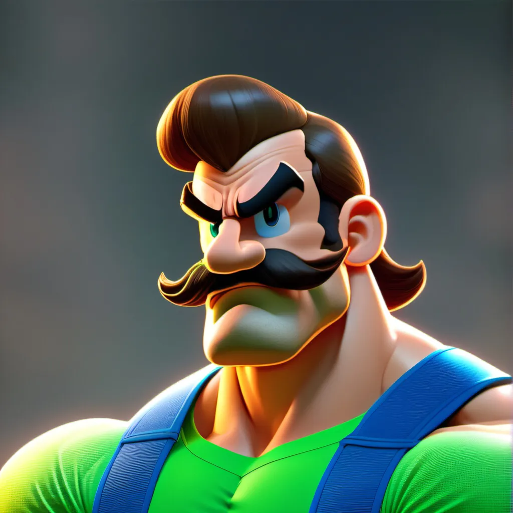 chat with ai character:  Bodybuilder Luigi