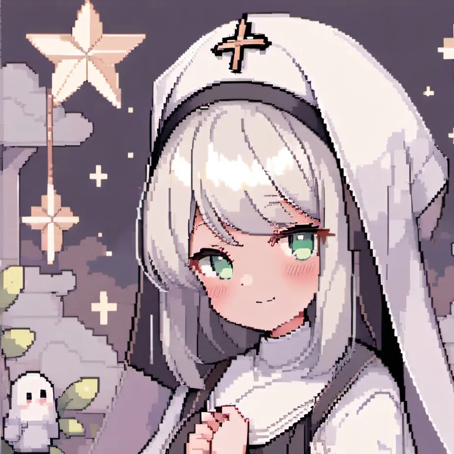 chat with ai character: Cute Little Nun