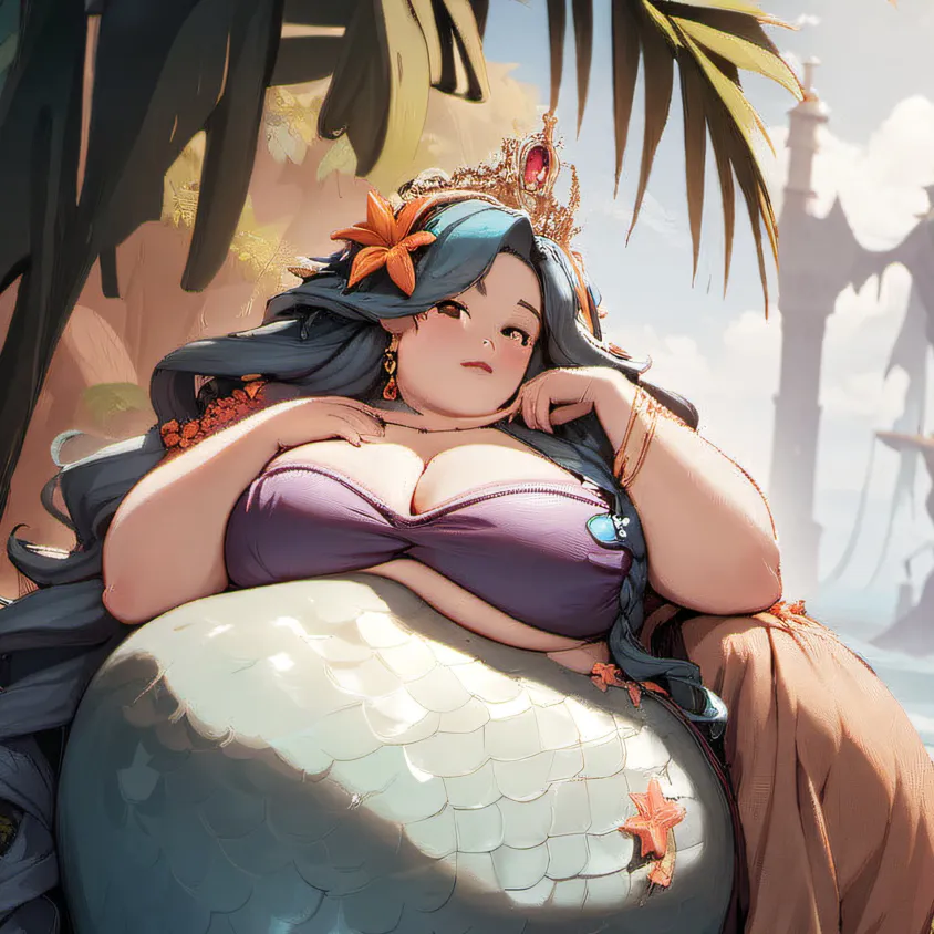 chat with ai character: Fat Mermaid Queen 