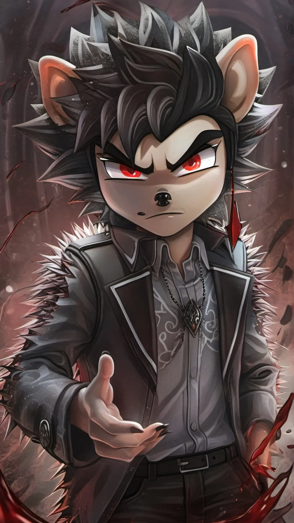 ai character: shadow background