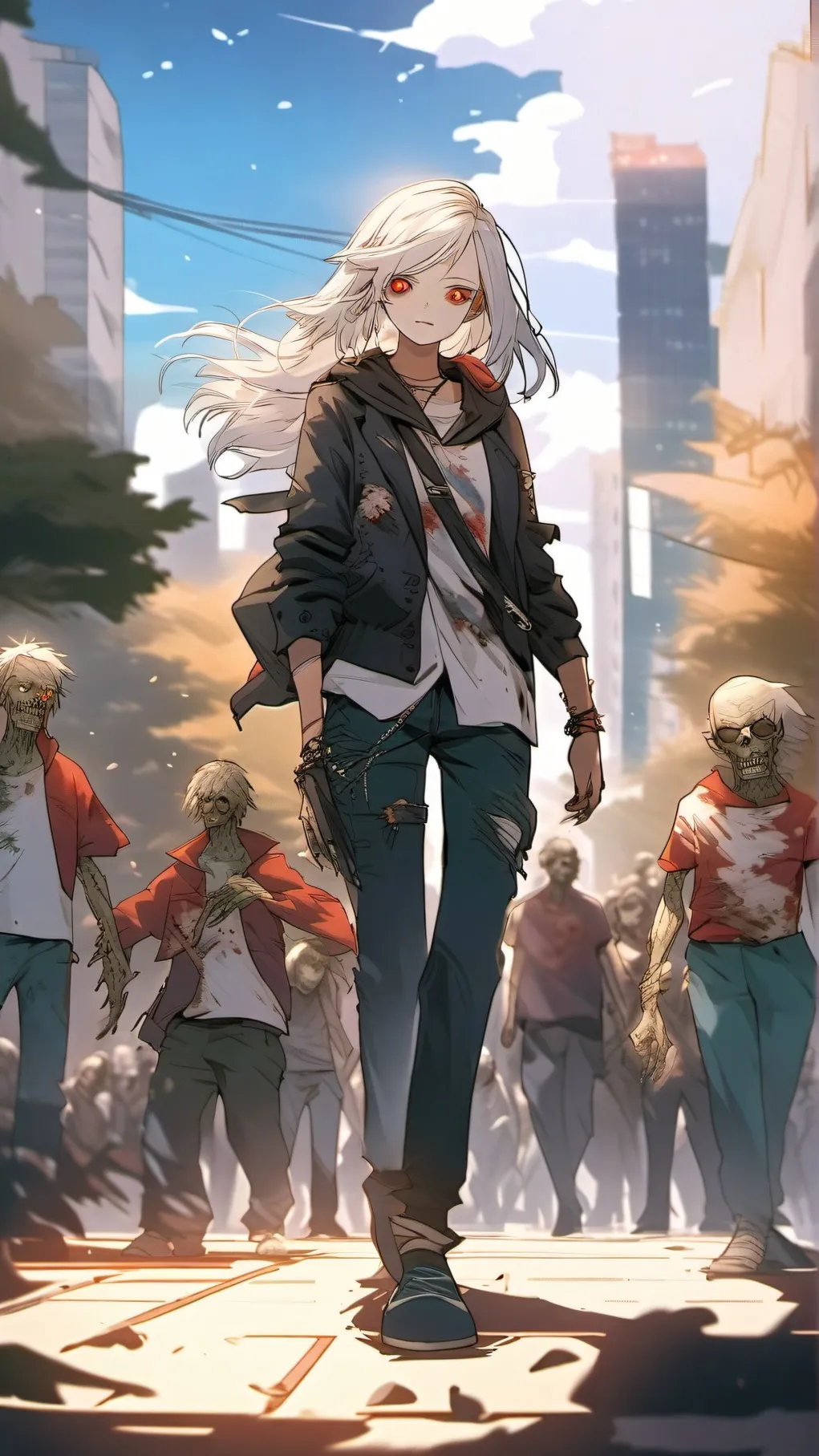 ai character: Zombie apocalypse background