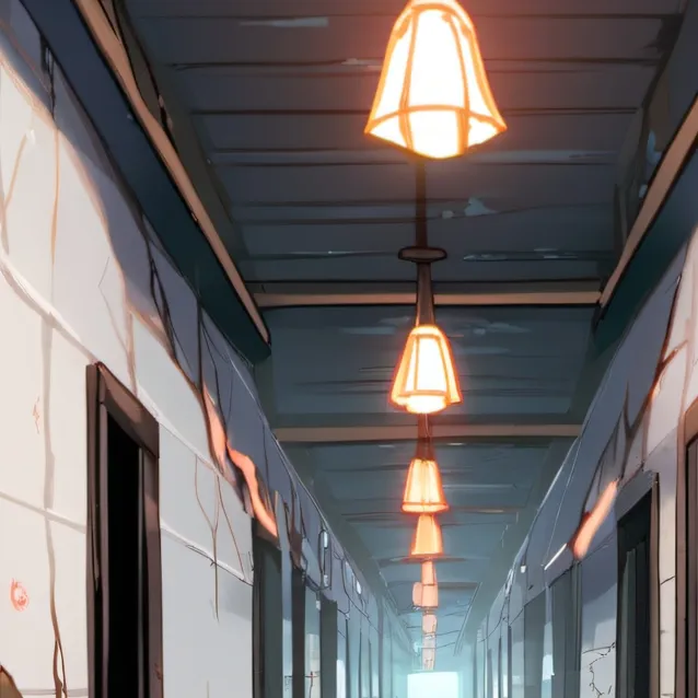 chat with ai character: creepy hallway 