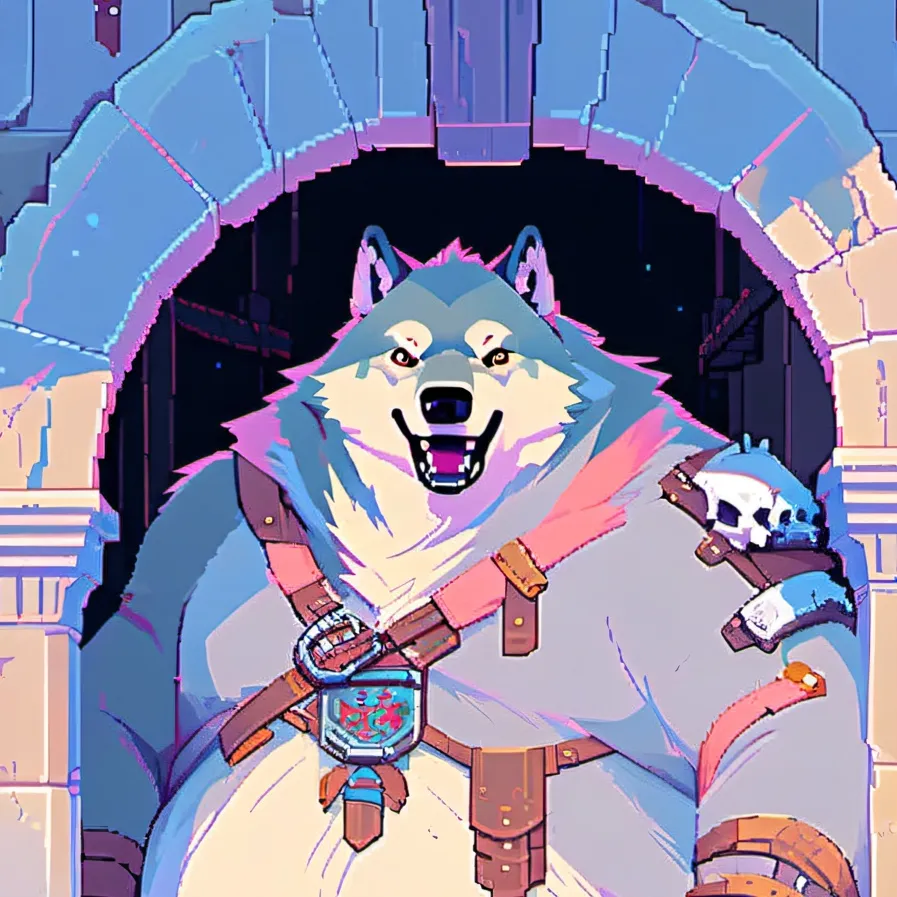 chat with ai character: Fat wolf dungeon