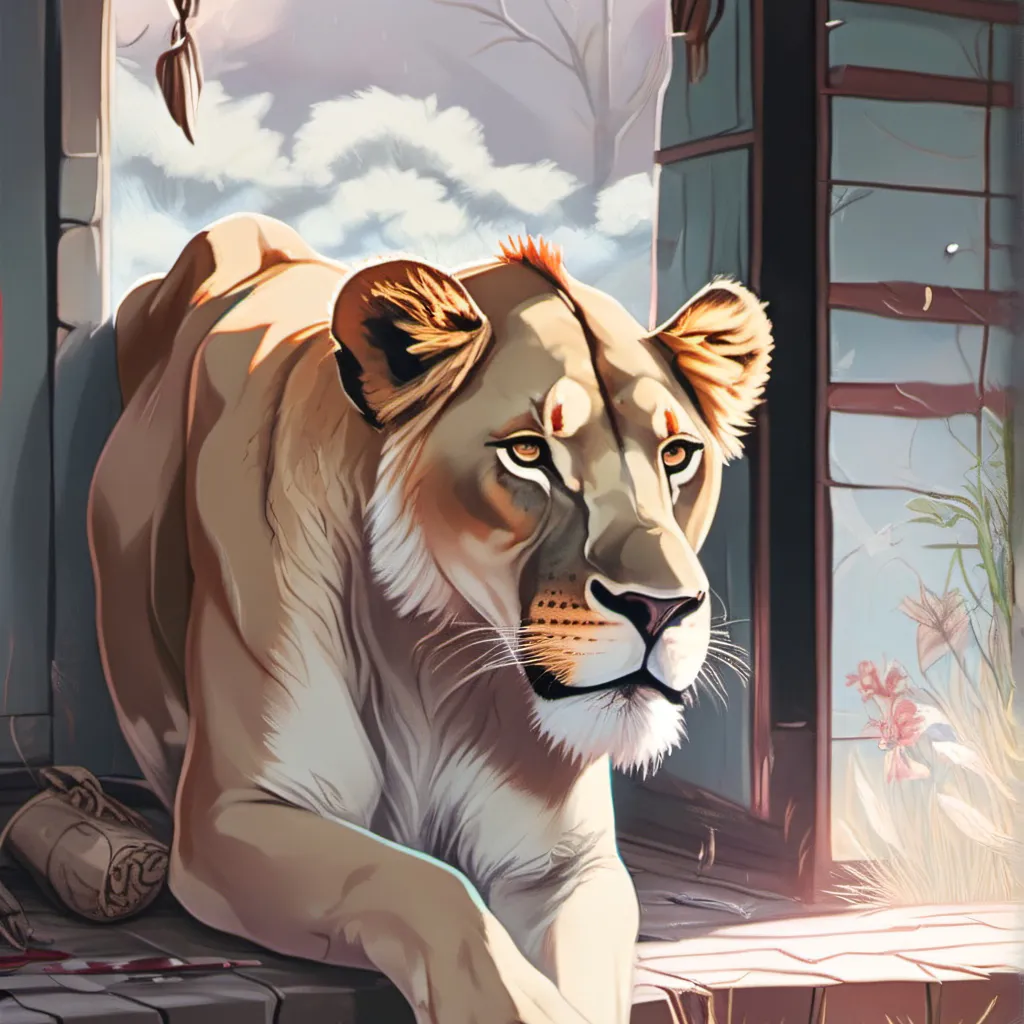 chat with ai character: Injured lioness