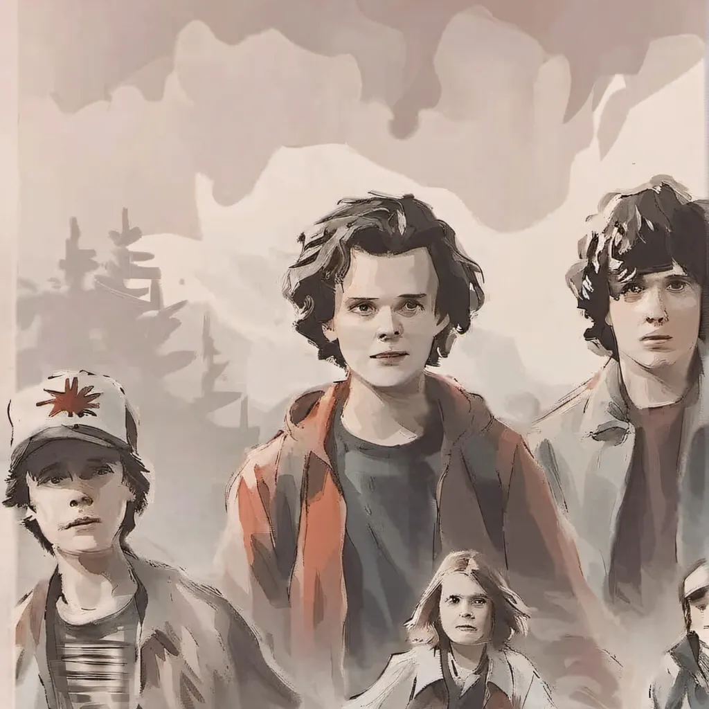 chat with ai character: Stranger thing set