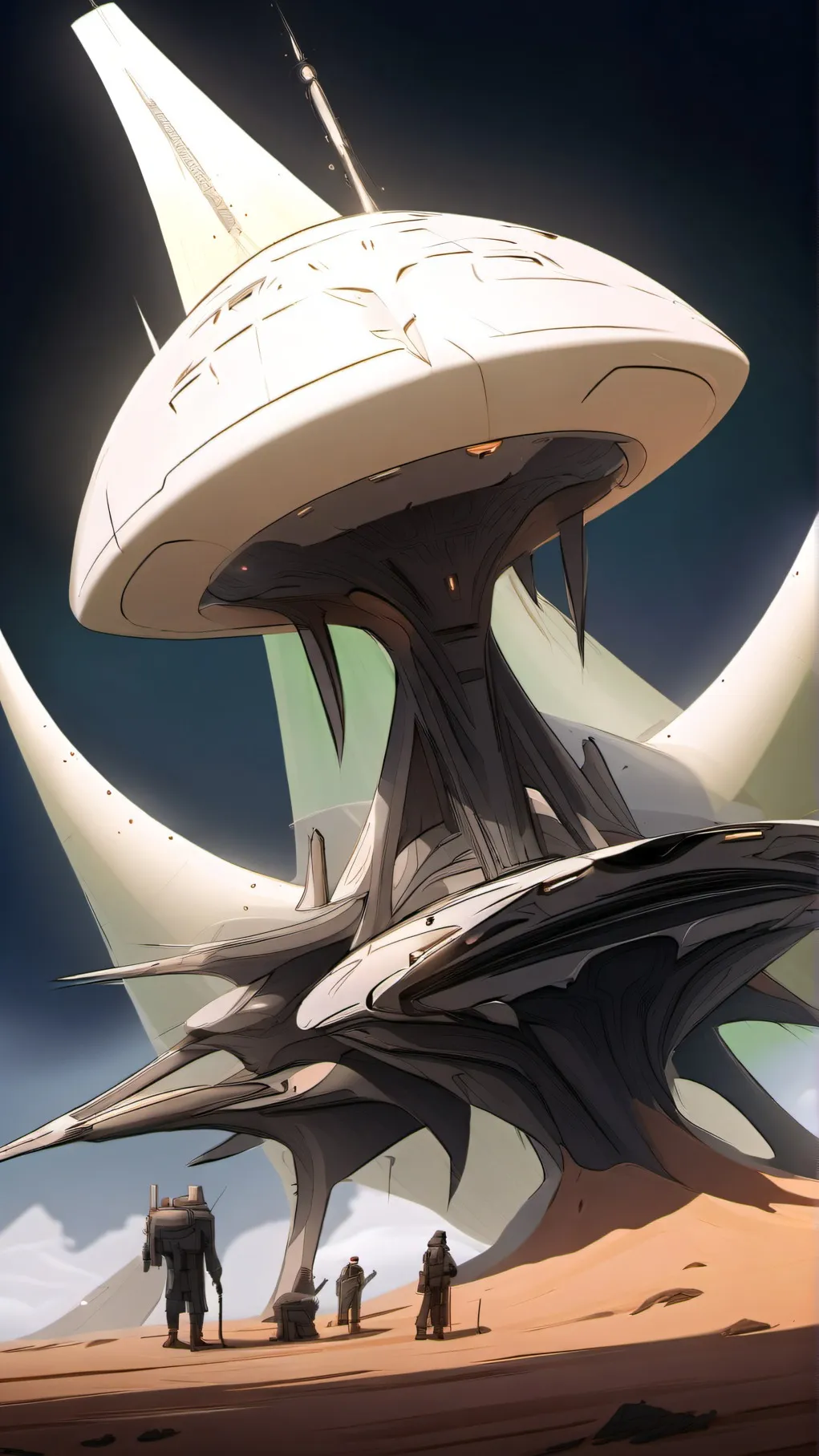 ai character: alien machine background