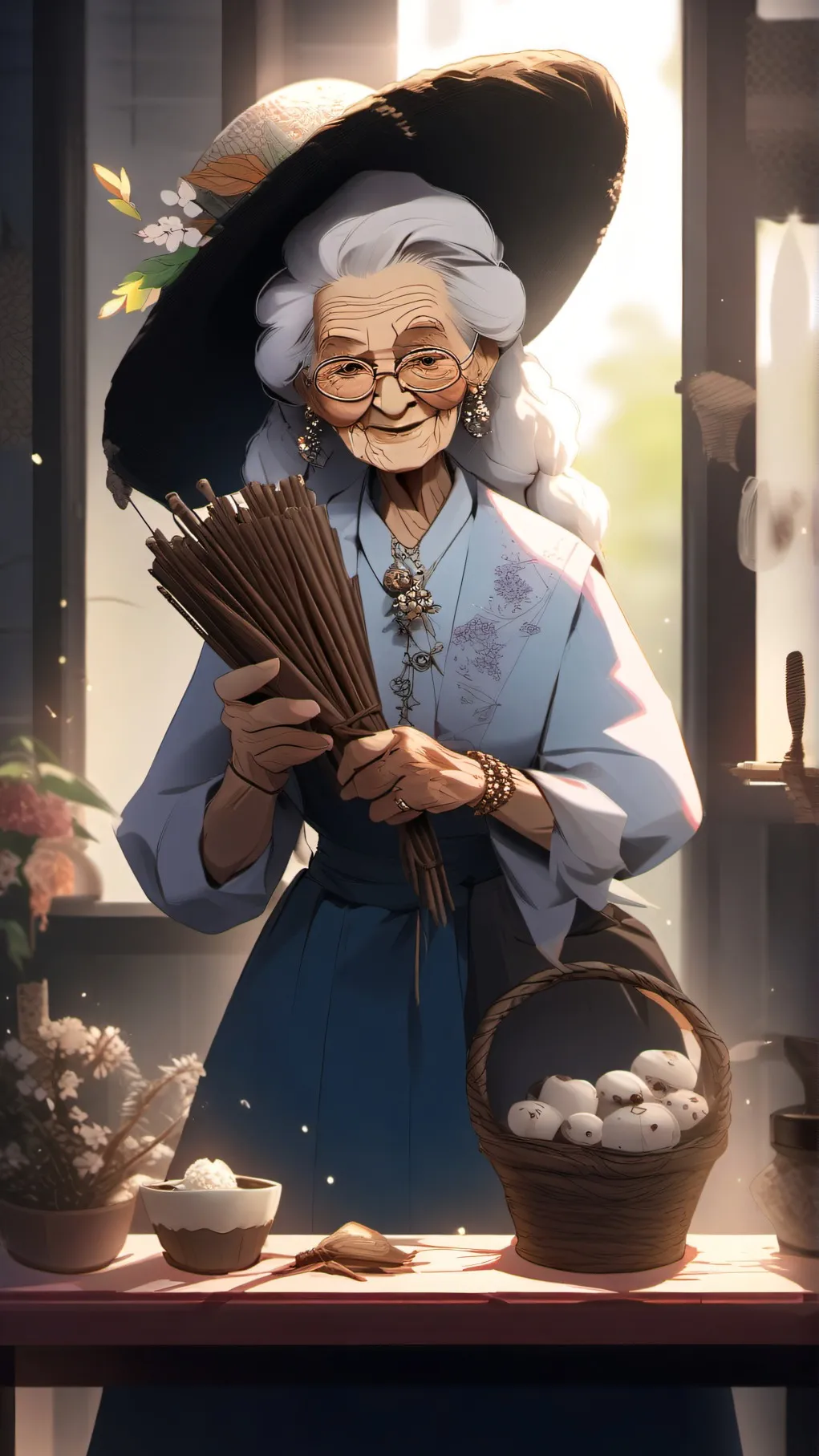 ai character: nana pud background