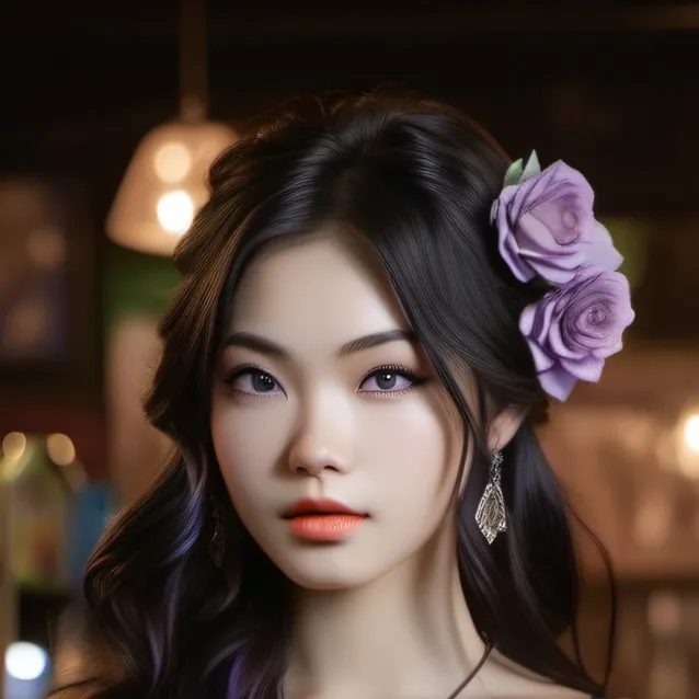 chat with ai character: Purple Girl 