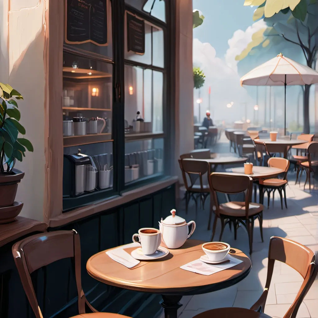 chat with ai character: Cafe