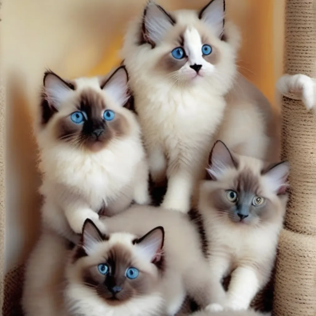 chat with ai character: Ragdoll kittens