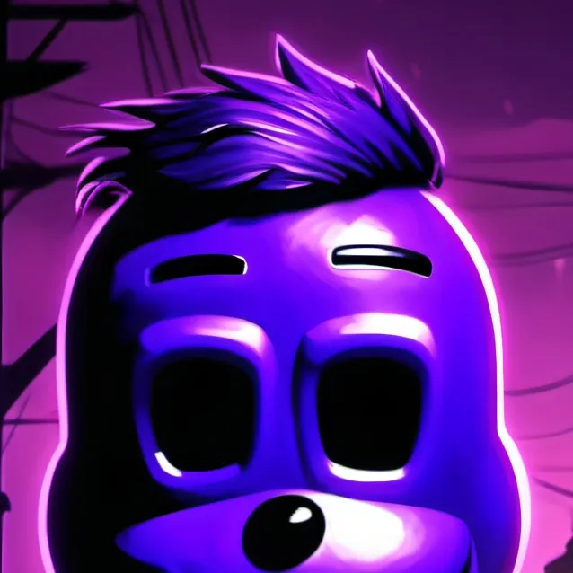 chat with ai character: purple guy