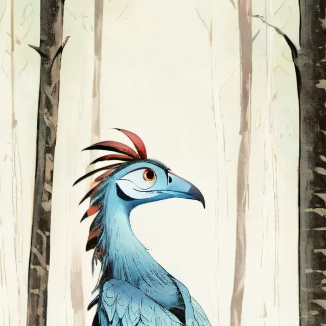 chat with ai character: blue flamingo