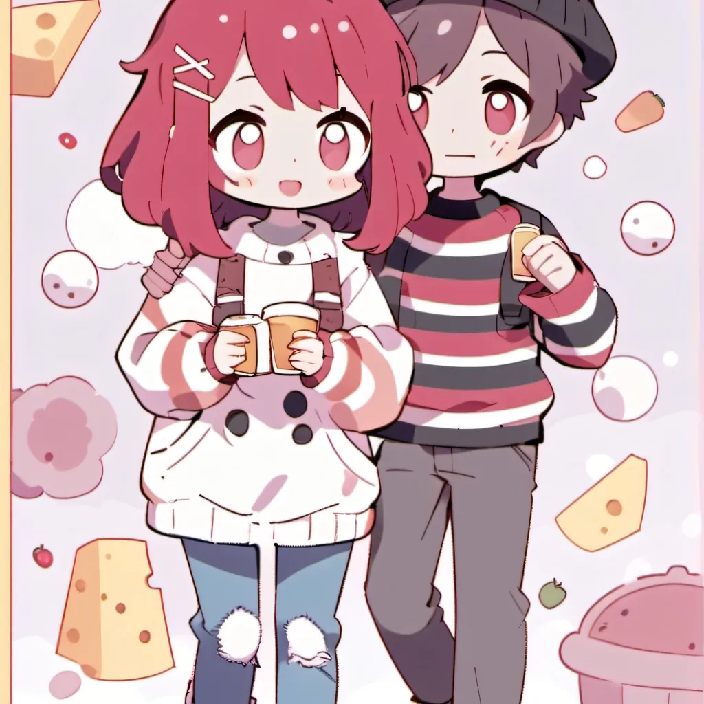 chat with ai character: 2 cute people 