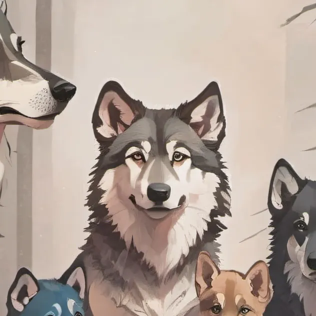 chat with ai character: wolf puppies 