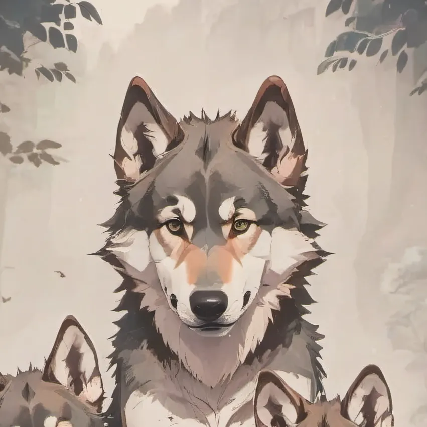 chat with ai character: wolf puppies 