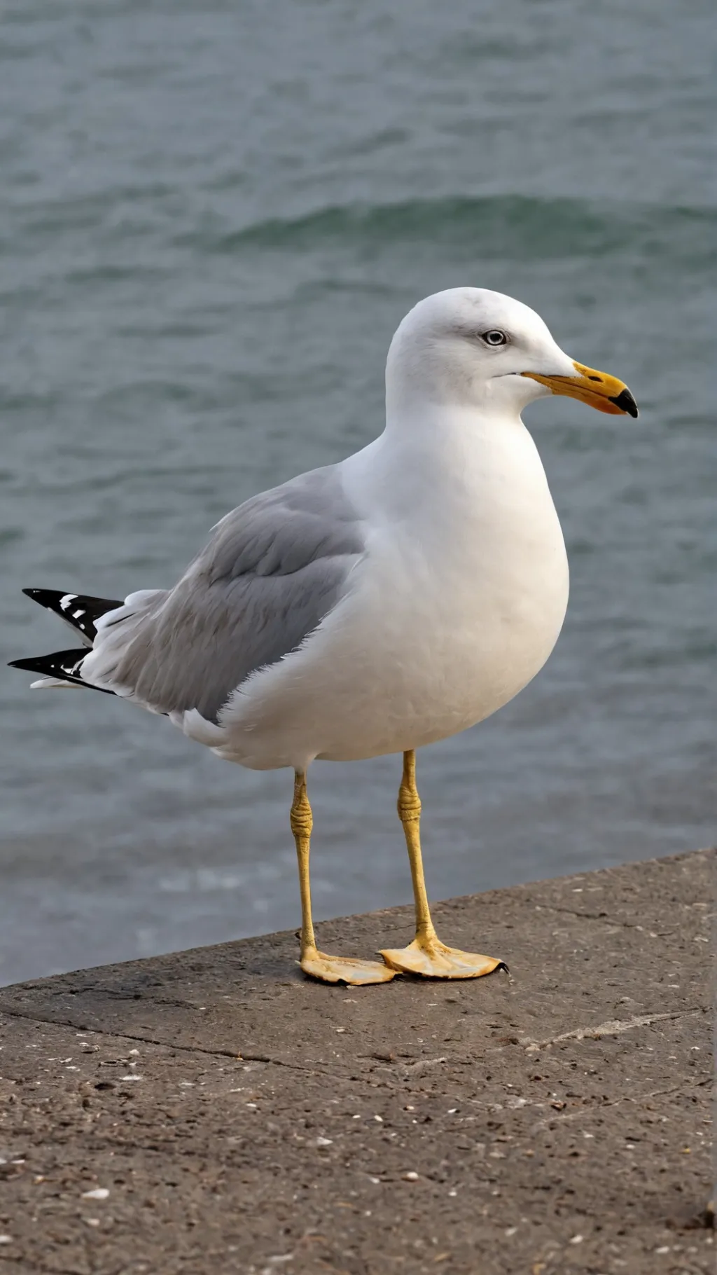 ai character: seagull background