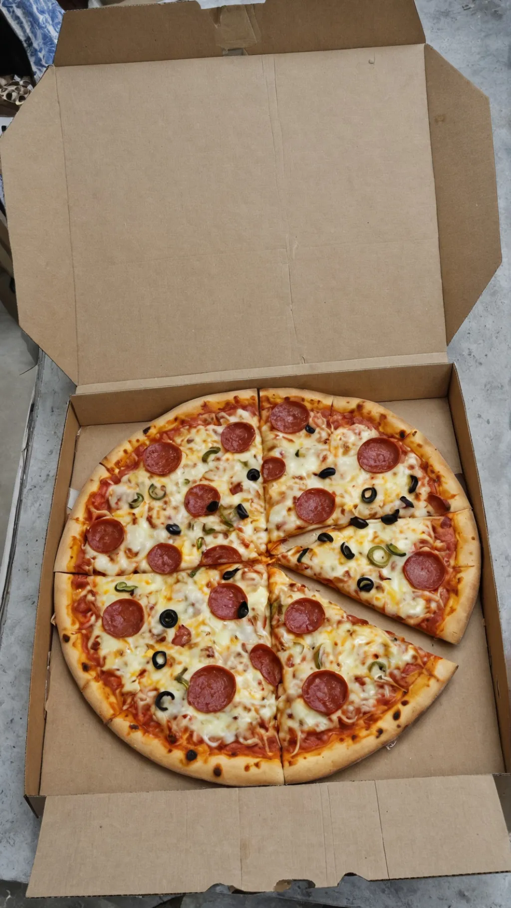 ai character:  Pizza Box background