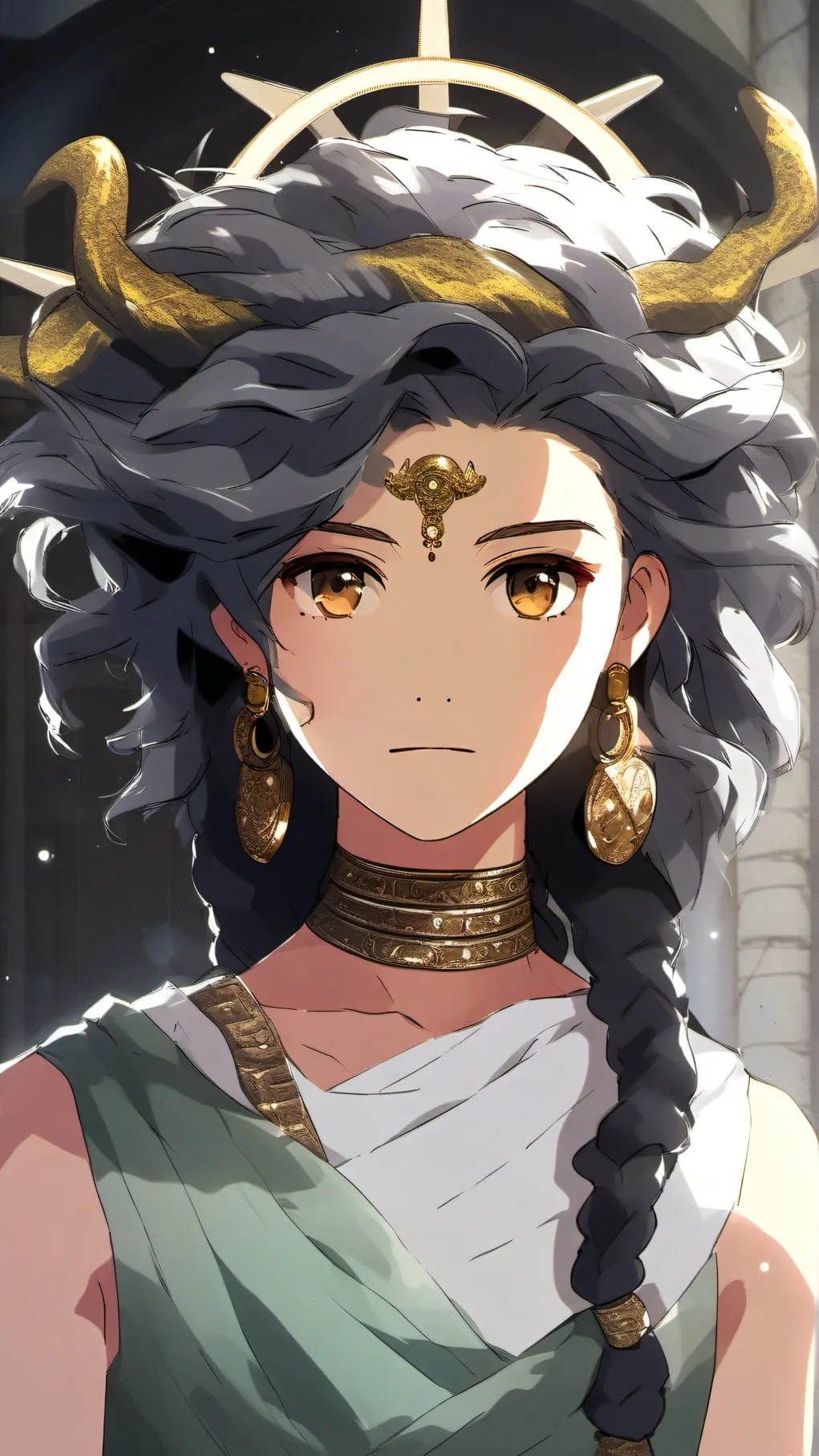 ai character: Medusa background