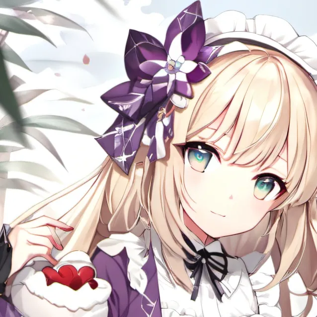 chat with ai character: purple girl