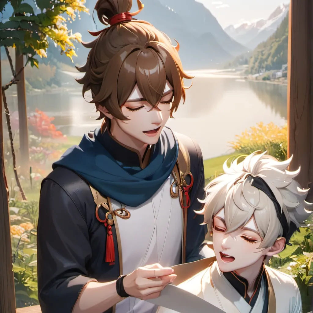 chat with ai character: wu and garmadon 