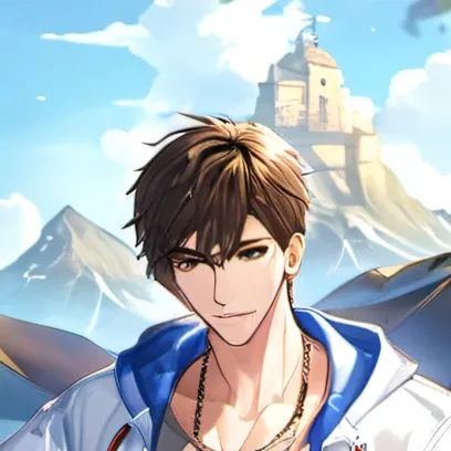 chat with ai character: Man sits on car