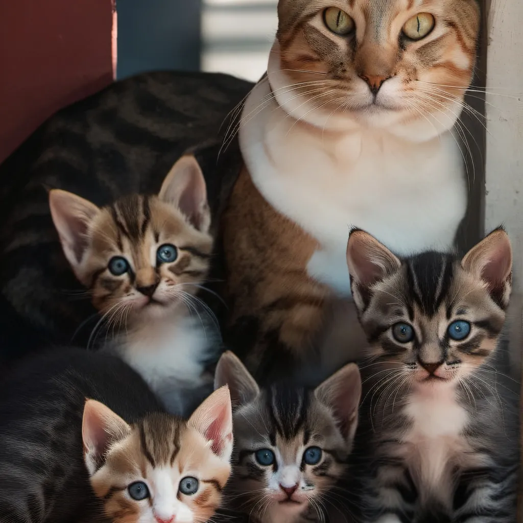 chat with ai character: stray cat family