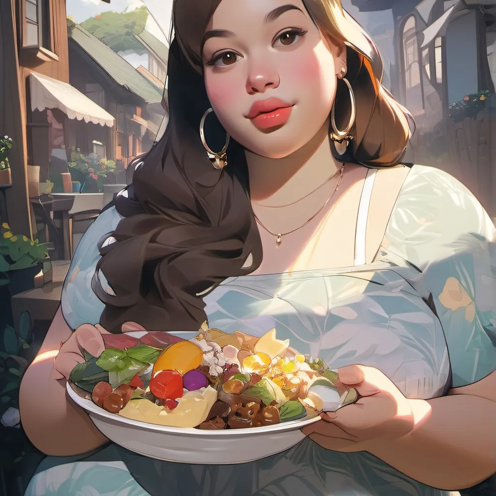 chat with ai character: fat model 