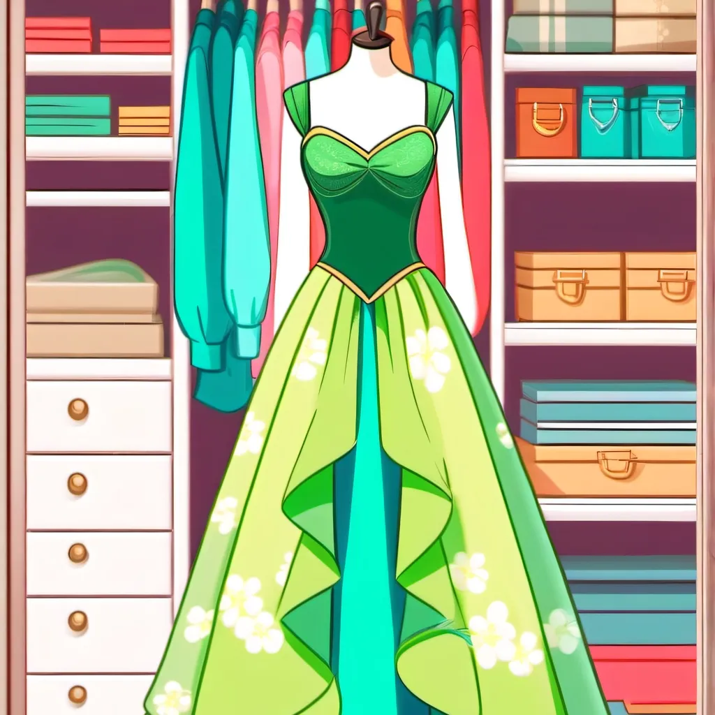 chat with ai character: Green Dress