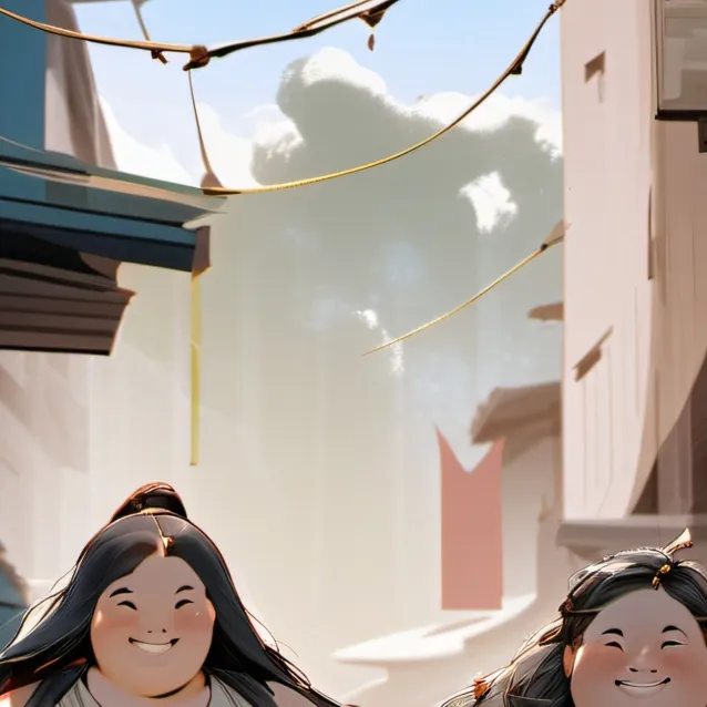 chat with ai character: two fat girl