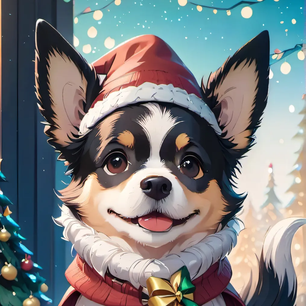 chat with ai character: Doggo chrismas elf