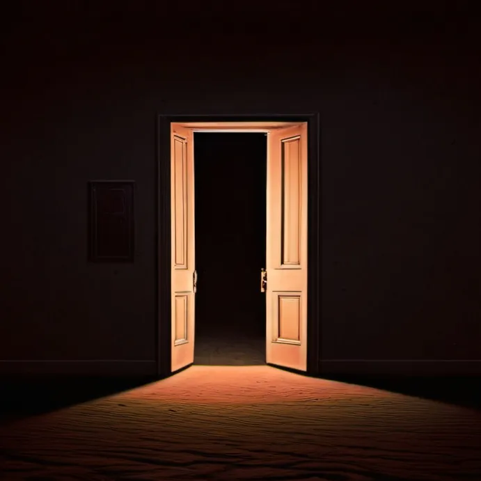 chat with ai character: mysterious door...