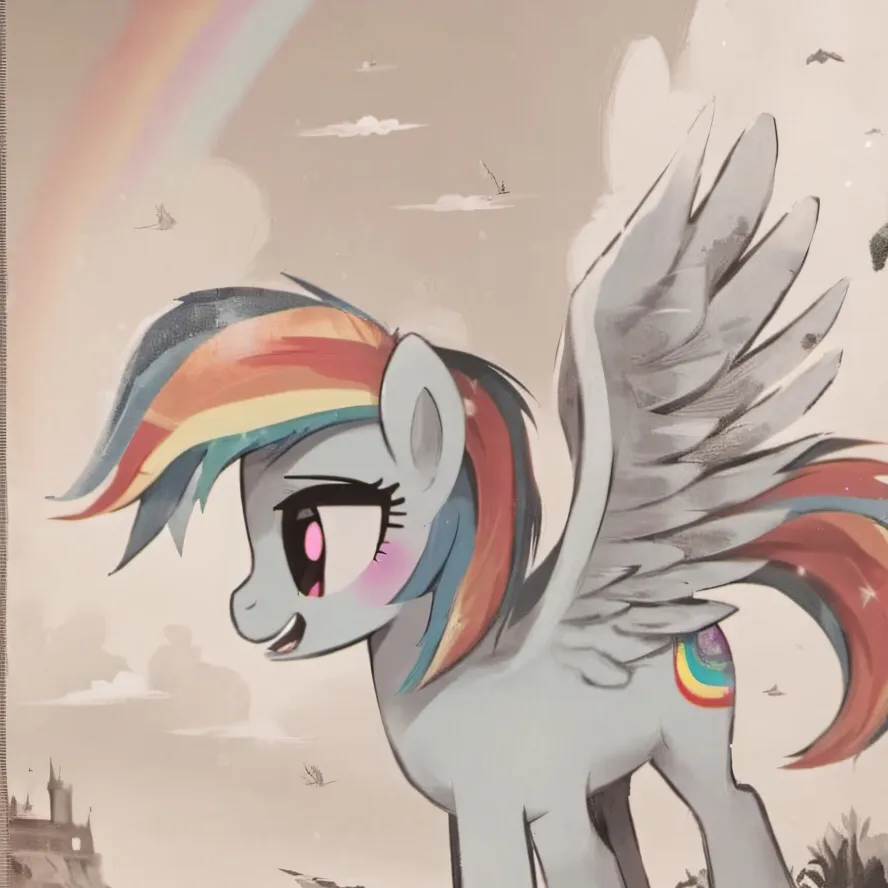 chat with ai character: Rainbow Dash~