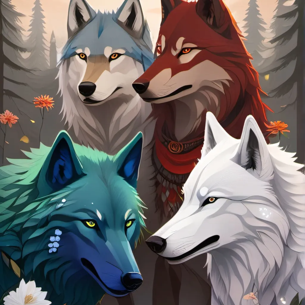 chat with ai character: Elemental wolves