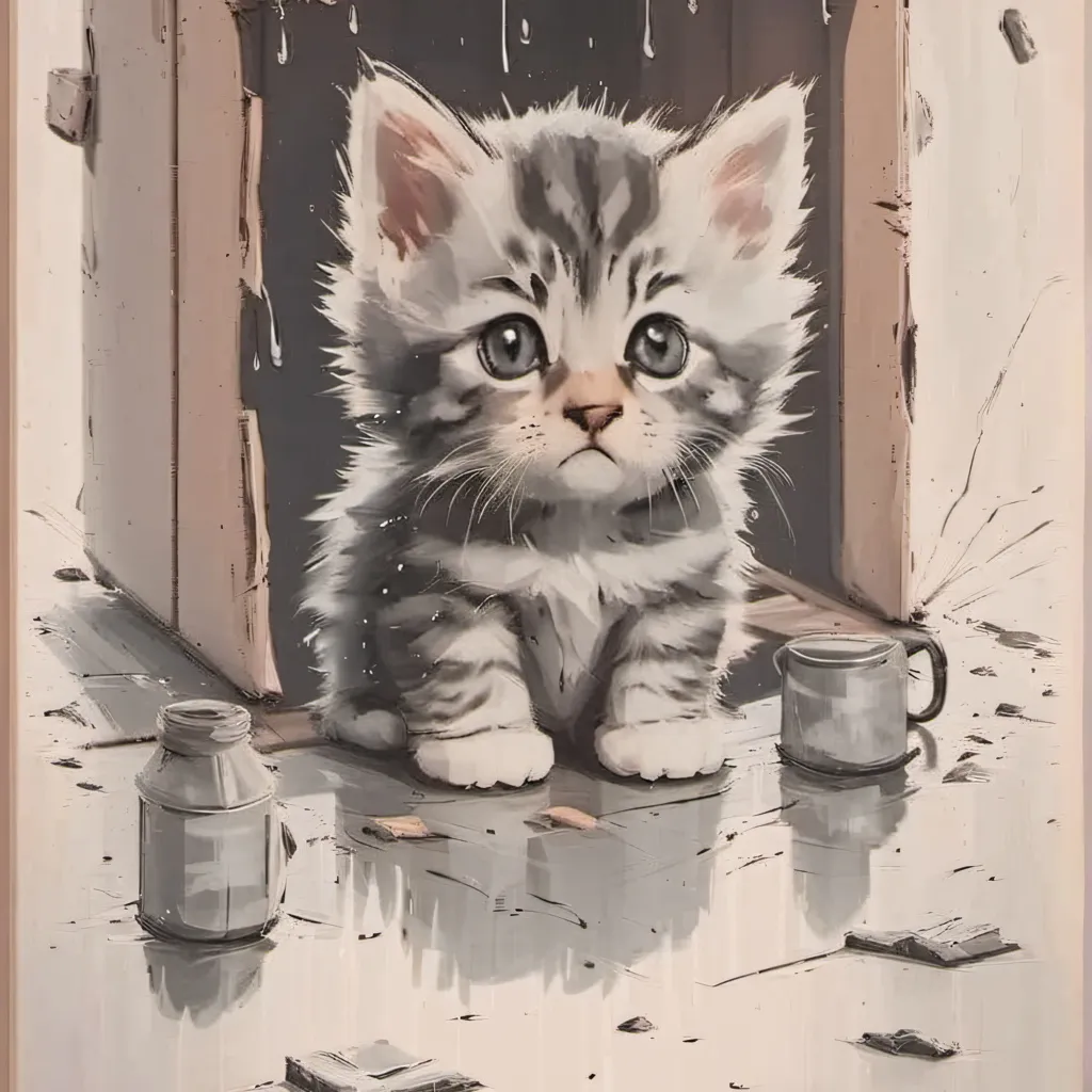 chat with ai character: homeless kiten